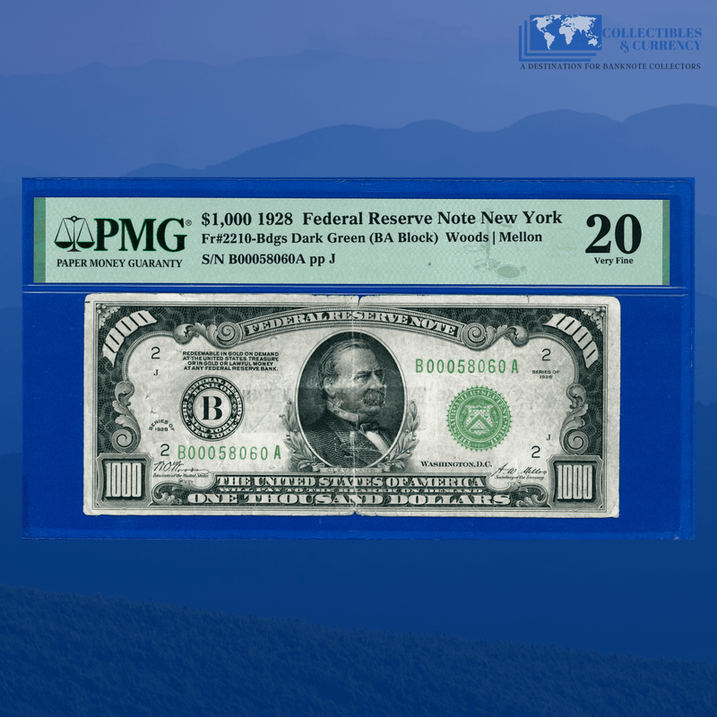 Copy of Fr.2212-G 1934A $1000 One Thousand Dollars FRN Chicago, PMG 15 Comment