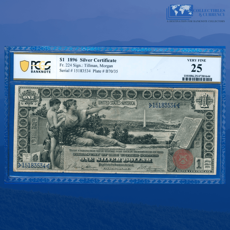 Copy of Fr.224 1896 $1 One Dollar Silver Certificate "EDUCATIONAL NOTE", PCGS 20