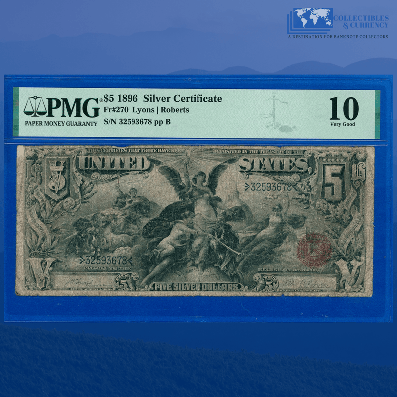 Copy of Fr.269 1896 $5 Five Dollars Silver Certificate "EDUCATIONAL NOTE", PMG 12