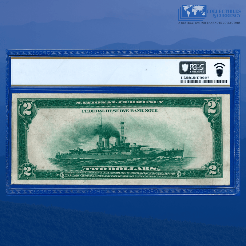Copy of Fr.758 1918 $2 Two Dollars FRBN Cleveland "BATTLESHIP", PCGS 30 PPQ