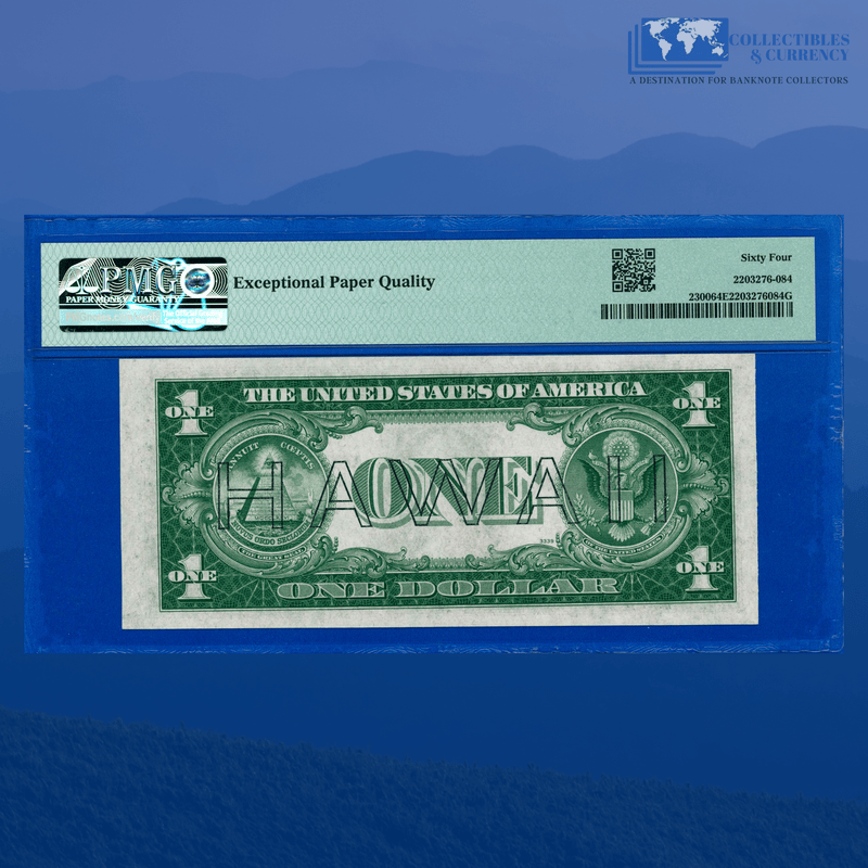 Fr.2300 1935A $1 One Dollar Silver Certificate Brown Seal "HAWAII", PMG 64 EPQ