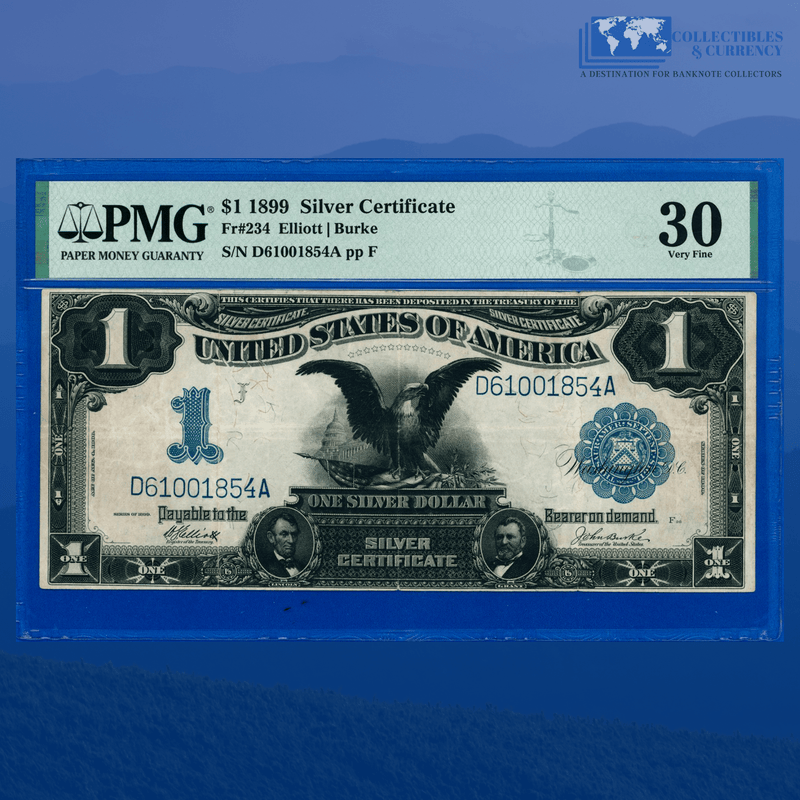 Fr.234 1899 $1 One Dollar Silver Certificate "BLACK EAGLE", PMG 30