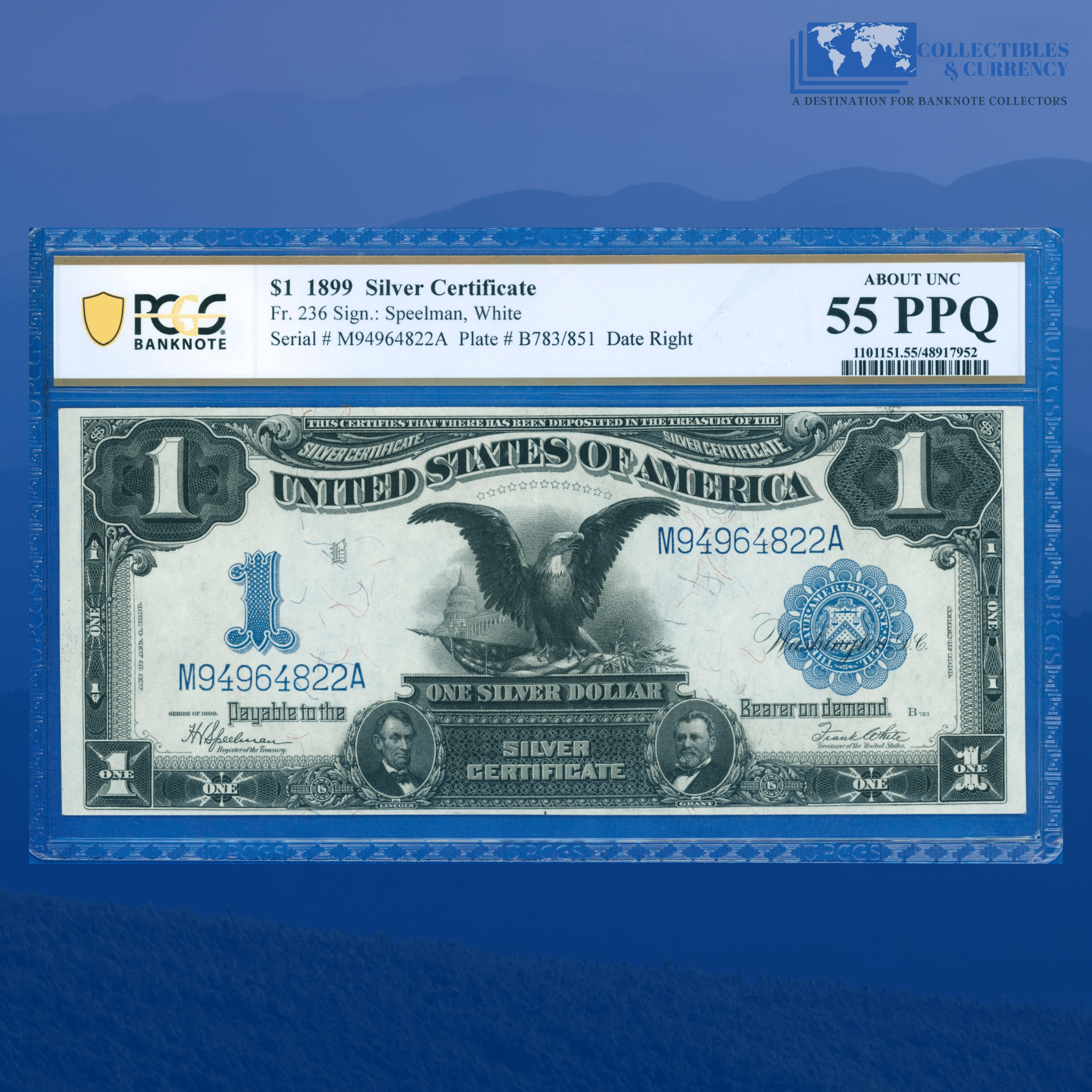 Fr.236 1899 $1 One Dollar Silver Certificate 