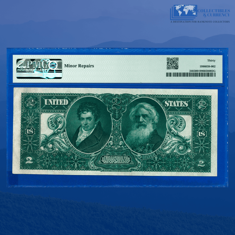 Fr.248 1896 $2 Two Dollars Silver Certificate "EDUCATIONAL NOTE", PMG 30 Comment