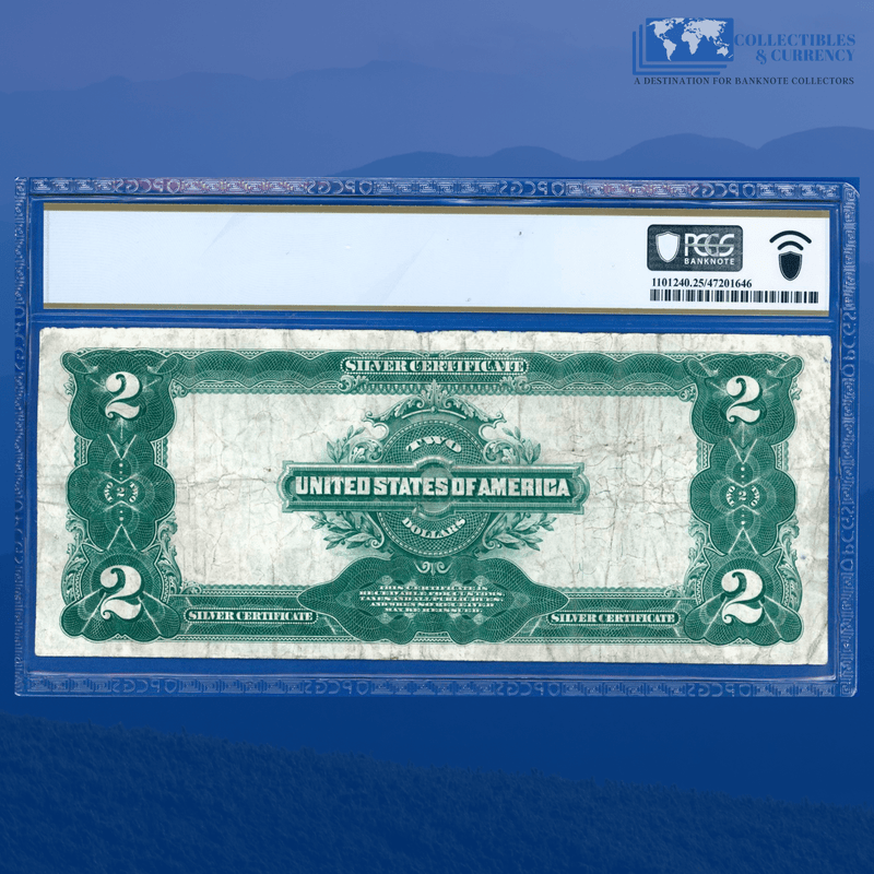 Copy of Fr.253 1899 $2 Two Dollars Silver Certificate "MINI PORTHOLE", PCGS 30