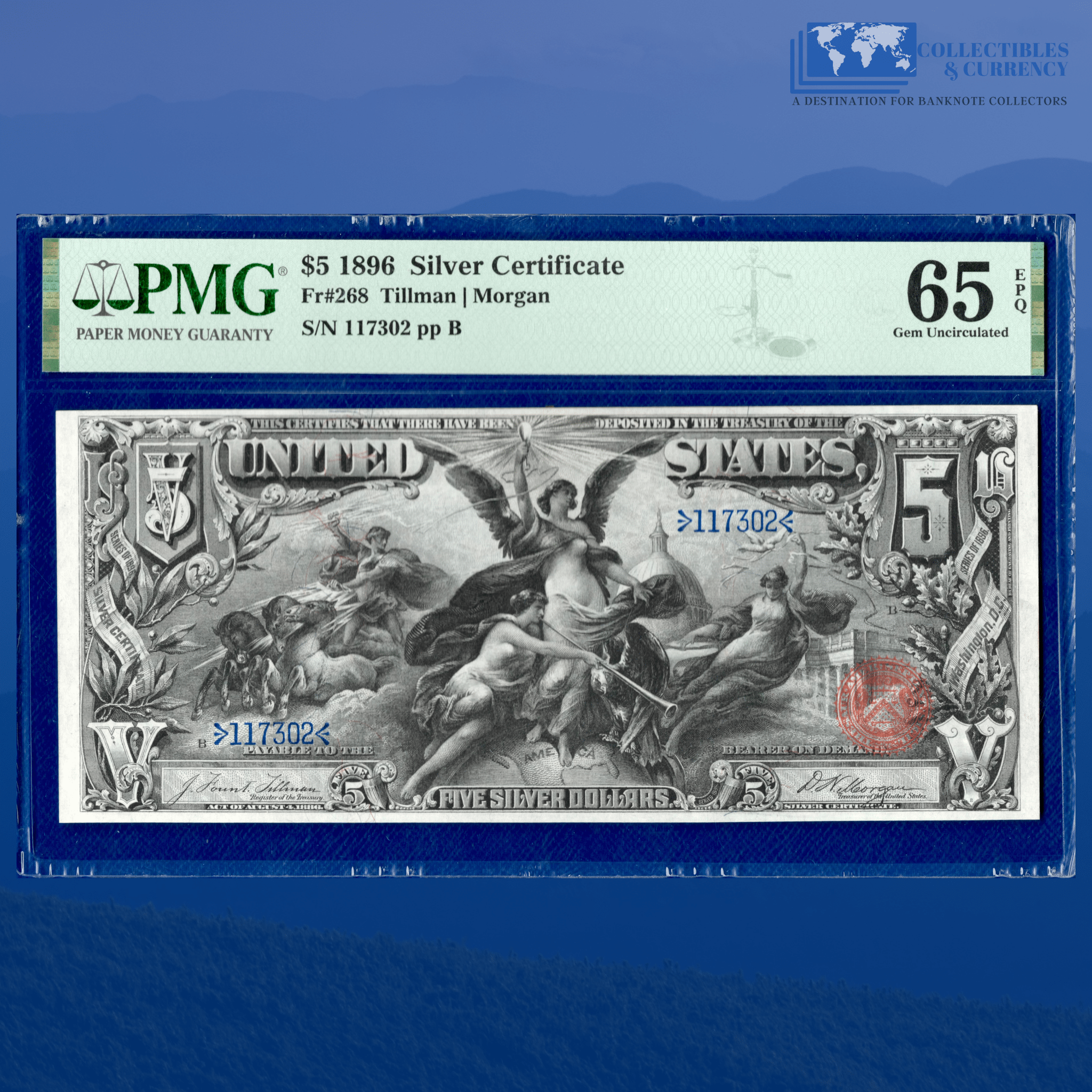 Fr.268 1896 $5 Five Dollars Silver Certificate 