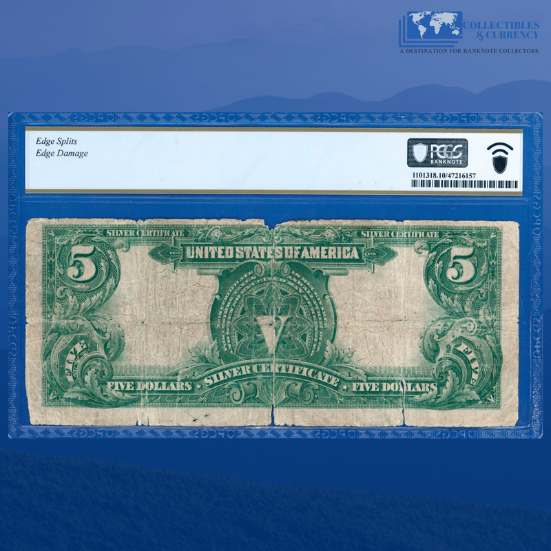 Fr.279 1899 $5 Five Dollars Silver Certificate "CHIEF NOTE", PCGS 10 Comment