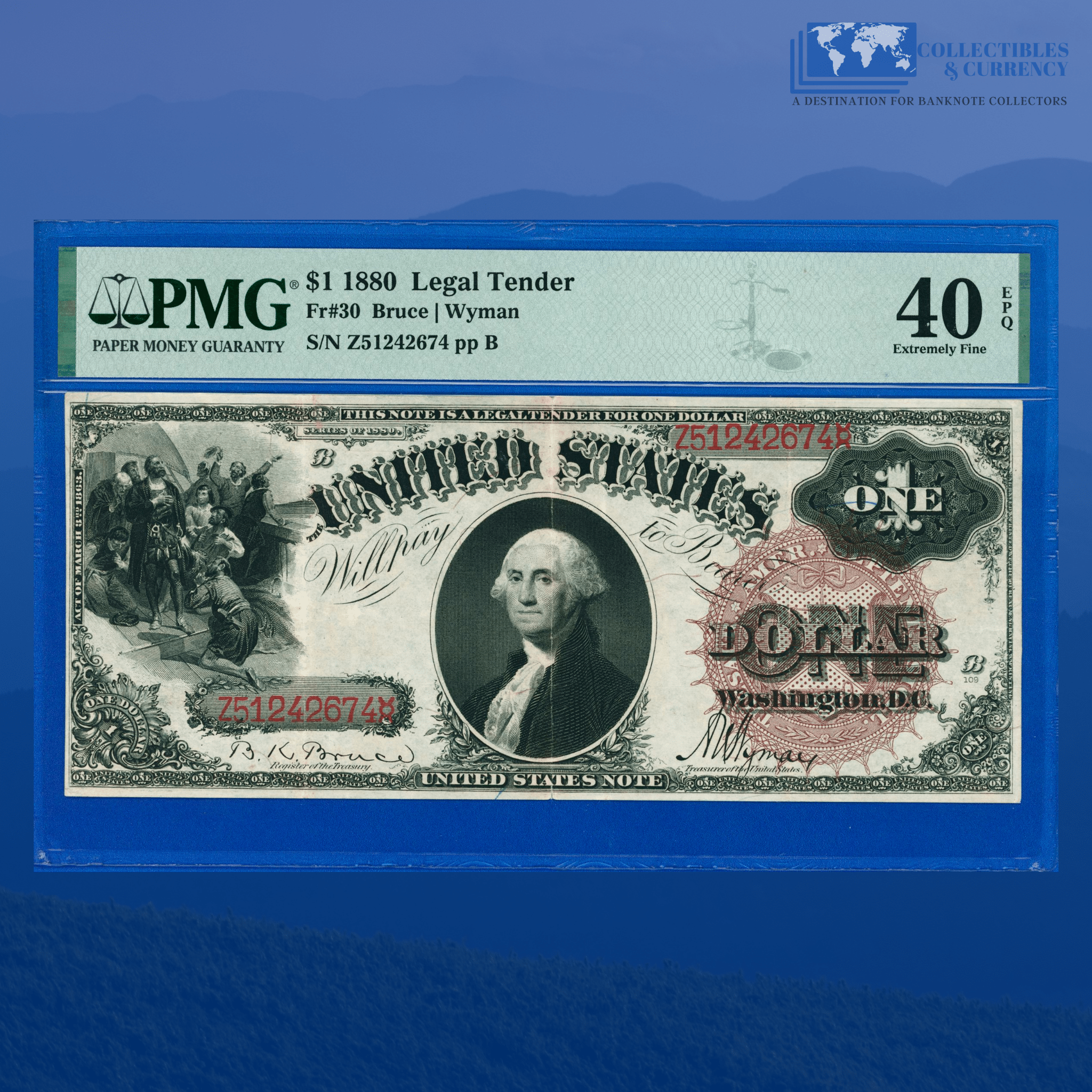 1917年 ONE DOLLAR  1917 $1 Sawhorse One Dollar Note Bill Large Size Legal Tender