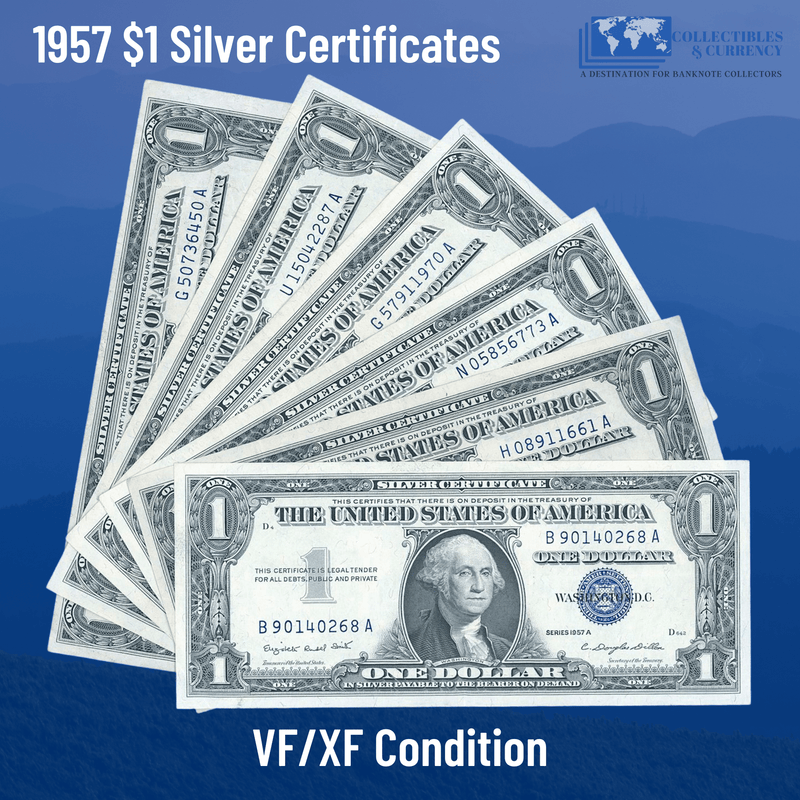 Silver Certificate / Very Fine 1957 $1 Silver Certificate Blue Seal - VF/XF Condition