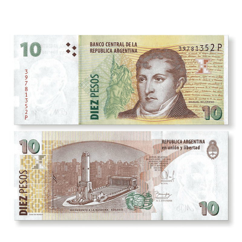 Argentina Banknotes / Uncirculated Argentina Set of 3 Pcs 2012 2-5-10 Pesos