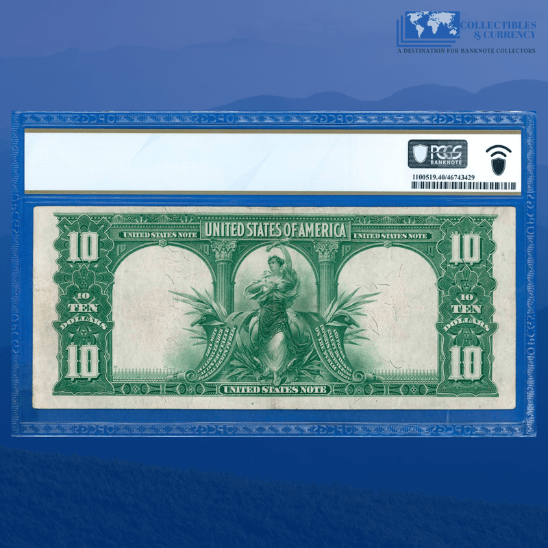 Copy of Fr.122m 1901 $10 Ten Dollars Bill Mule "BISON" Legal Tender Note, PCGS 12