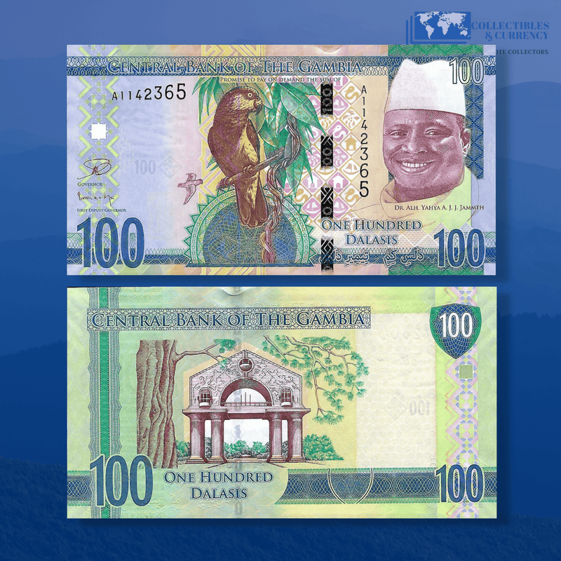 Gambia Banknotes / Uncirculated Gambia Set 6 Pcs 5-10-20-50-100-200 Dalasis | P-31-36