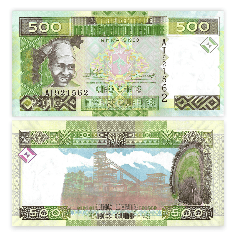 Guinea Banknotes / Uncirculated Guinea 2017 500 Frances | P-47B