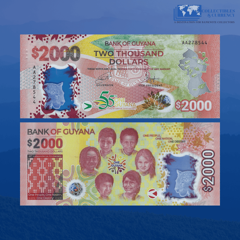 Guyana Banknotes / Uncirculated Guyana 2022 2.000 Dollars Commemorative | P-New