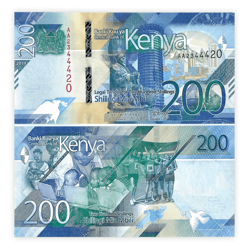 Kenya Banknotes / Uncirculated Kenya Set of 3 Pcs 50-100-200 Shilling