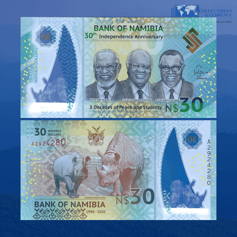 Namibia Banknote / Uncirculated Namibia 2020 30 Dollars Commemorative | P-NEW
