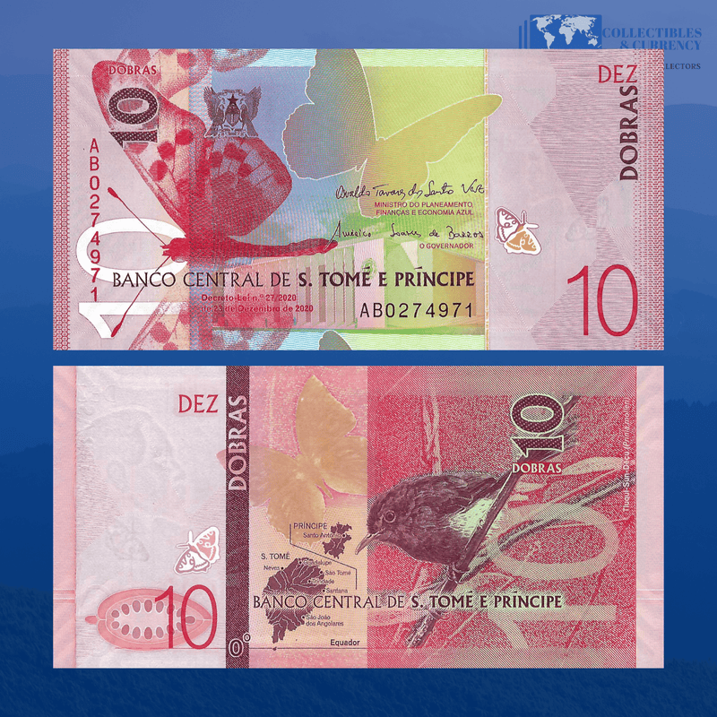 Sao Tome Banknotes / Uncirculated São Tomé Príncipe 10 Dobras 2020(2021) | P-W77