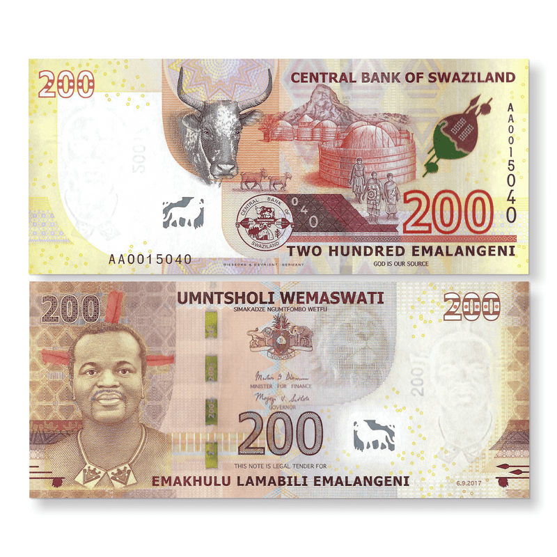 Swaziland Banknote / Uncirculated Swaziland 2017 200 Emalangeni | P-New