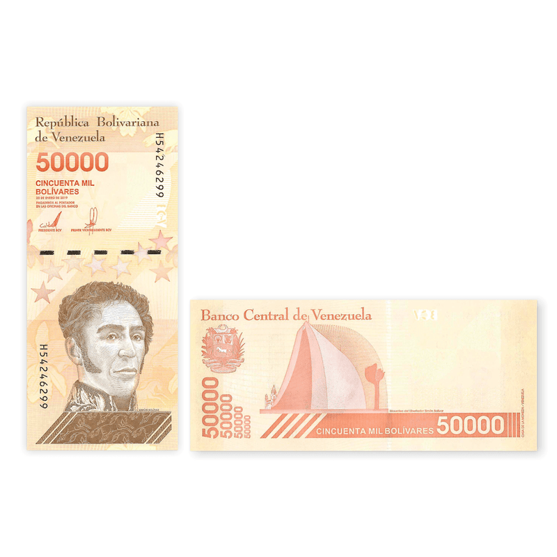 Venezuela Banknote / Uncirculated Venezuela 2019 50.000 Bolivares Soberano | P-111