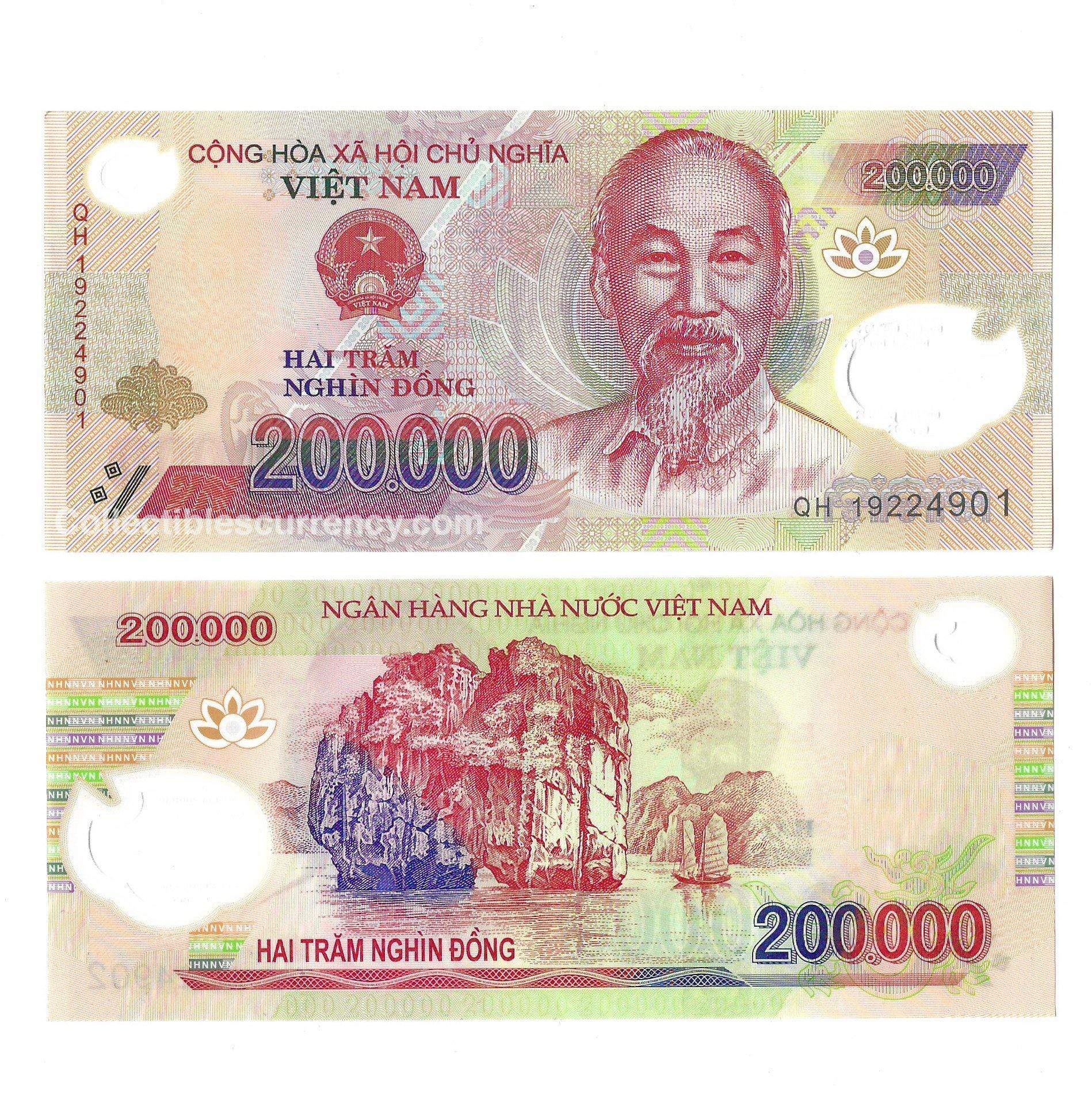 Vietnamese 200000 Dong Uncirculated Condition | Vietnam Banknotes 200000 VND