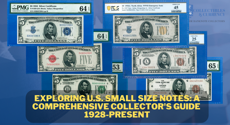 $5 1929 Year US Federal Reserve Small Notes for sale
