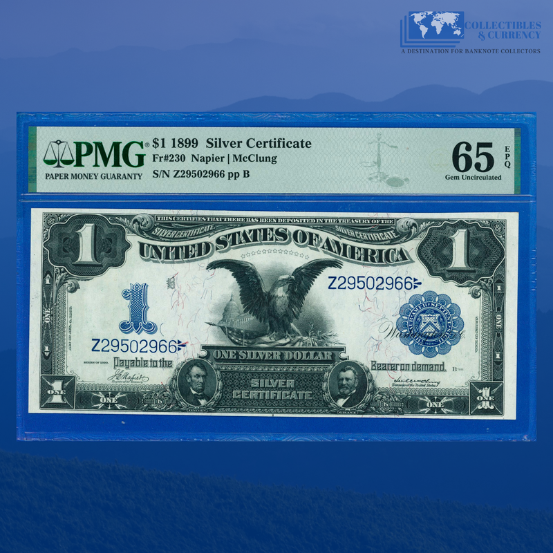 Fr.230 1899 $1 One Dollar Silver Certificate "BLACK EAGLE", PMG GEM