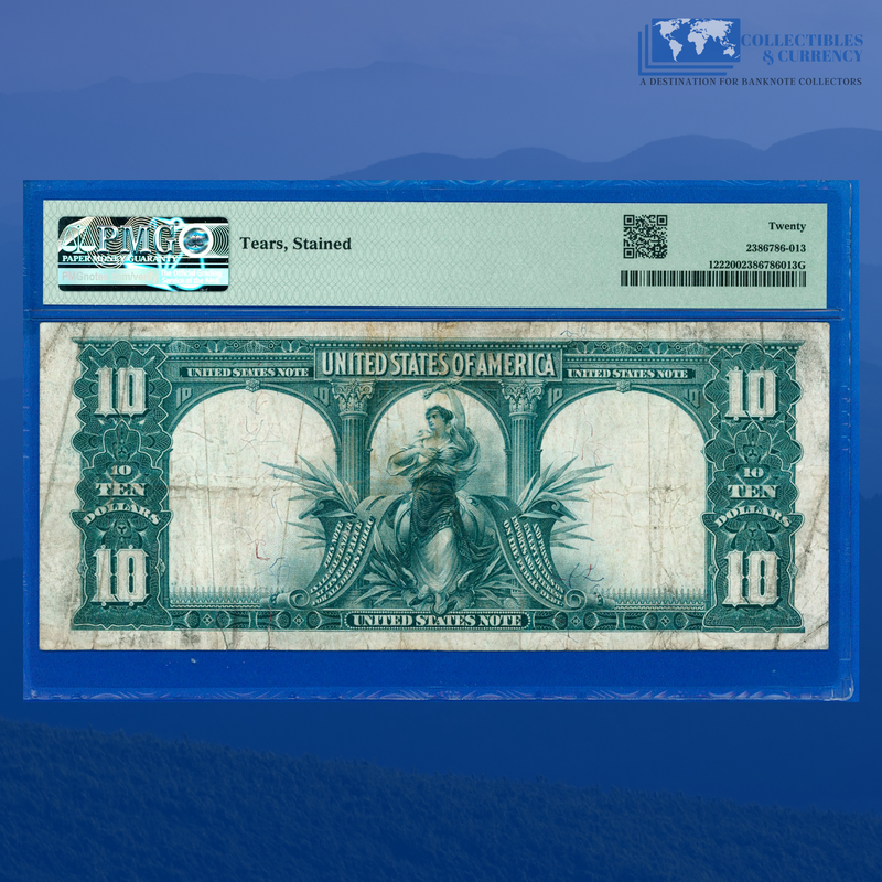 Fr.122 1901 $10 Ten Dollars "BISON" Legal Tender Note, PMG 20 Comment