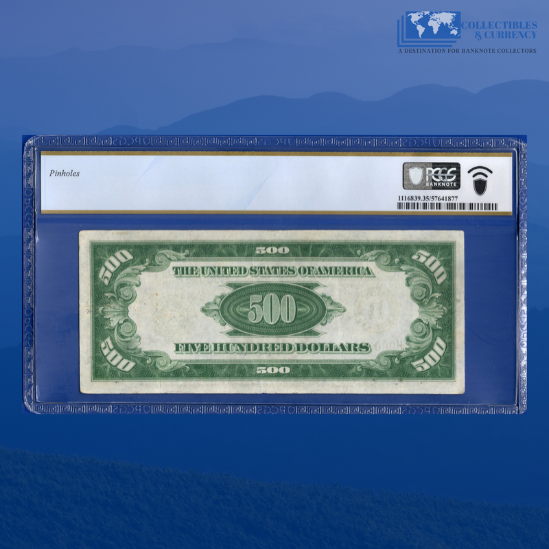 Fr.2200-H 1934A $500 Five Hundred Dollars FRN St.Louis, PCGS 35 Comment