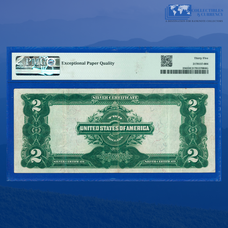 Fr.256 1899 $2 Two Dollars Silver Certificate "MINI PORTHOLE", PMG 35 EPQ