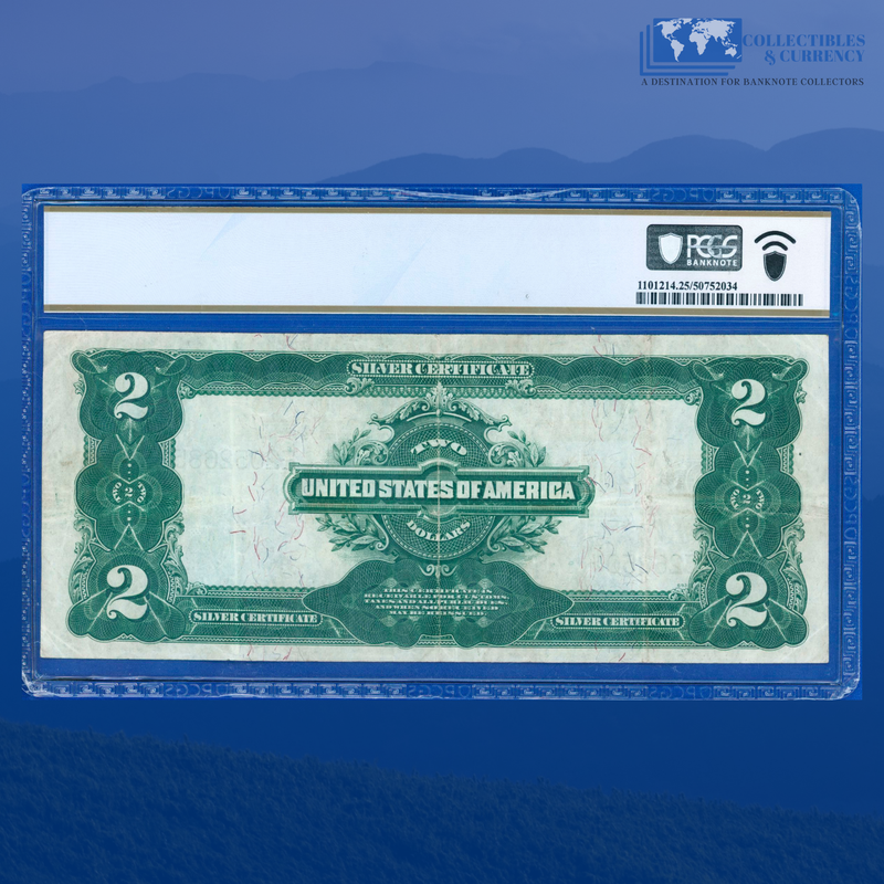 Fr.252 1899 $2 Two Dollars Silver Certificate "MINI PORTHOLE", PCGS 25