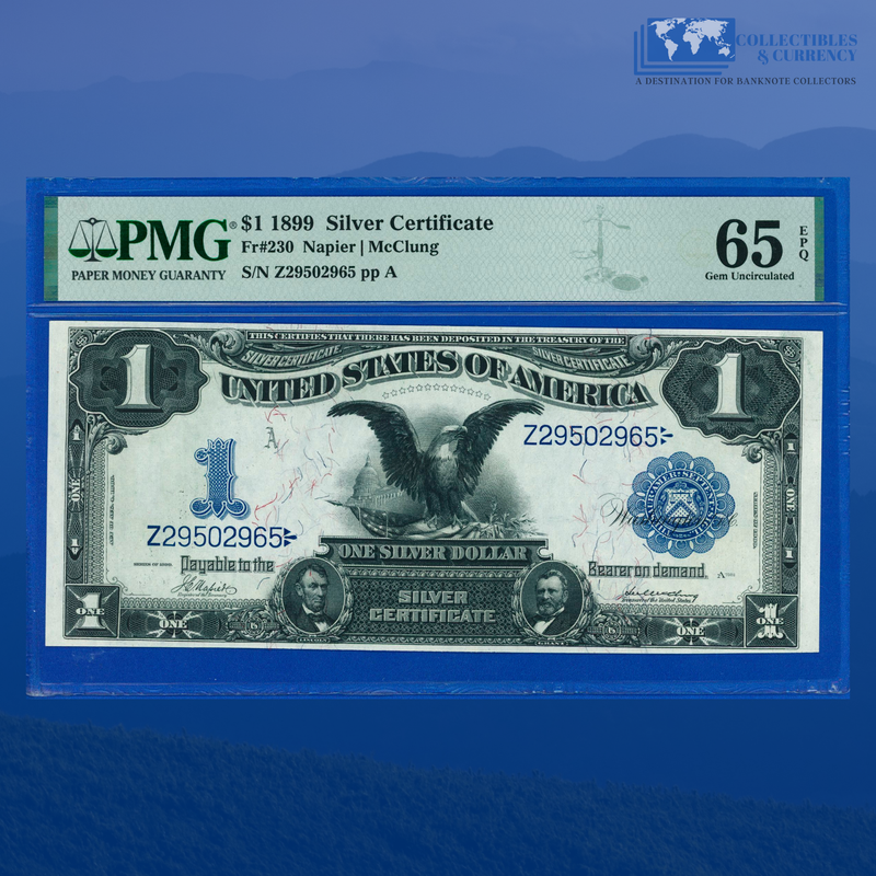 Fr.230 1899 $1 One Dollar Silver Certificate "BLACK EAGLE", PMG GEM