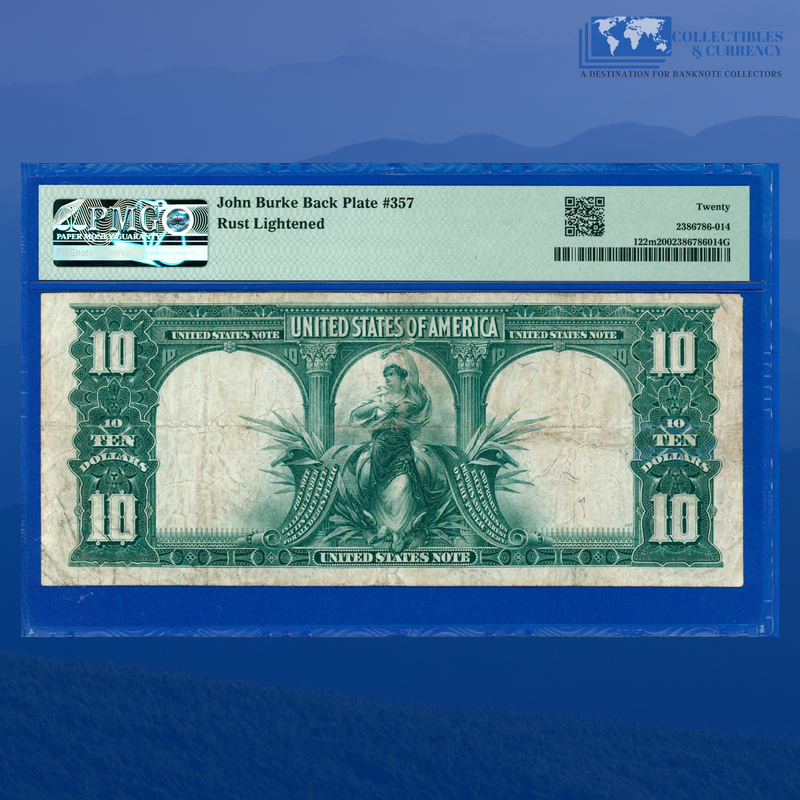 Fr.122m 1901 $10 Ten Dollars "BISON" Legal Tender Note, PMG 20 Comment