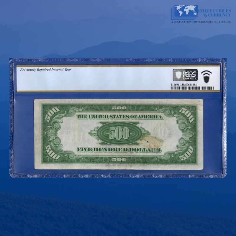 Fr.2202-H 1934A $500 Five Hundred Dollars FRN St.Louis, PCGS 30 Comment