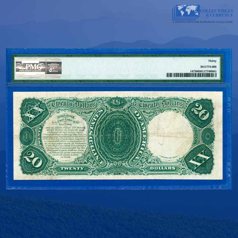 Fr.147 1880 $20 Twenty Dollars "Hamilton" Legal Tender Note, PMG 30