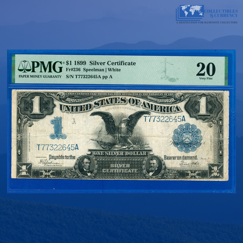 Fr.236 1899 $1 One Dollar Silver Certificate "BLACK EAGLE", PMG 20