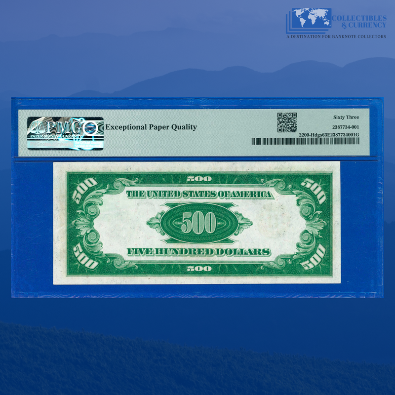 Fr.2200-H 1928 $500 Five Hundred Dollars FRN St.Louis, PMG 63 EPQ
