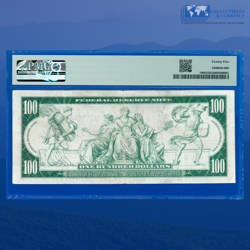 Fr.1099 1914 $100 One Hundred Dollars FRN New York, PMG 25