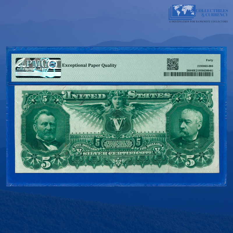 Fr.268 1896 $5 Five Dollars Silver Certificate "EDUCATIONAL NOTE", PMG 40 EPQ