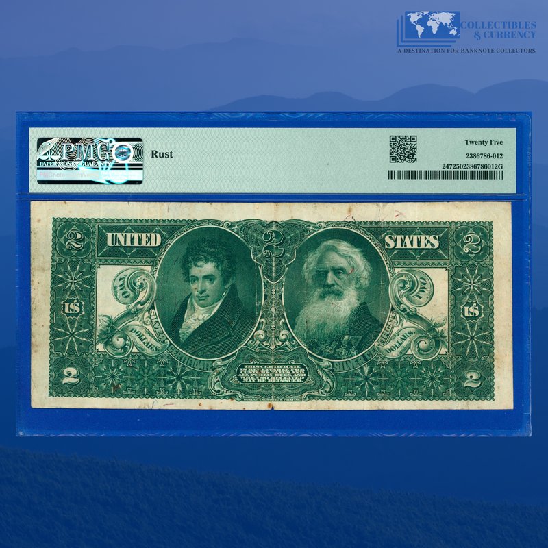 Fr.247 1896 $2 Two Dollars Silver Certificate "EDUCATIONAL NOTE", PMG 25 Comment