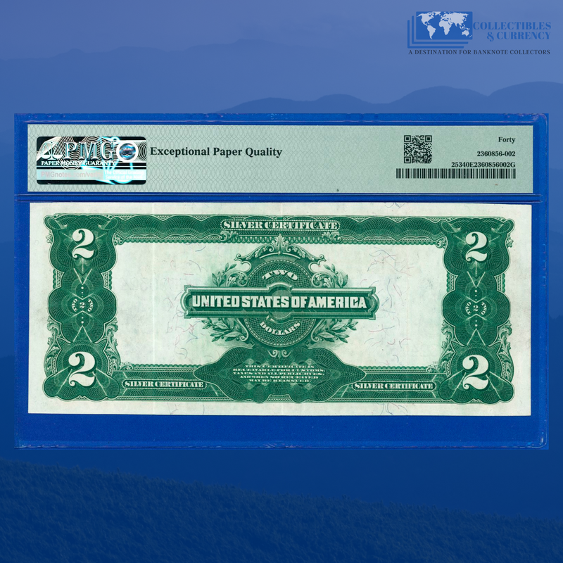 Fr.253 1899 $2 Two Dollars Silver Certificate "MINI PORTHOLE", PMG 40 EPQ