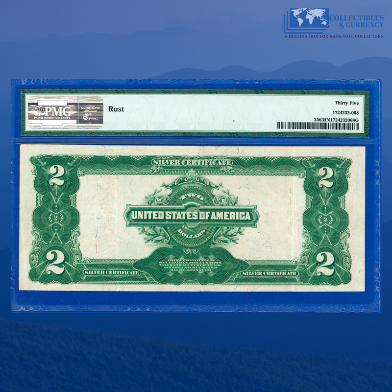 Fr.256 1899 $2 Two Dollars Silver Certificate "MINI PORTHOLE", PMG 35 Comment