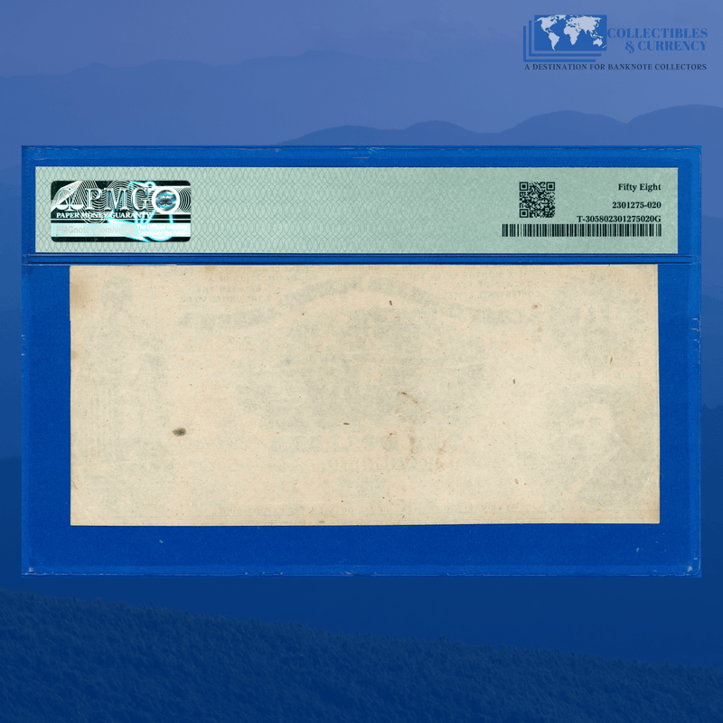 1861 $10 Confederate States Of America, CSA T-30 PF-6, PMG 58