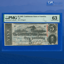 1863 $5 Confederate States Of America, CSA T-60 PF-1, PMG 63
