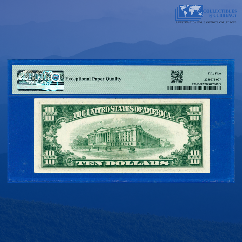 Fr.1706 1953 $10 Ten Dollars Silver Certificate, PMG 55 EPQ