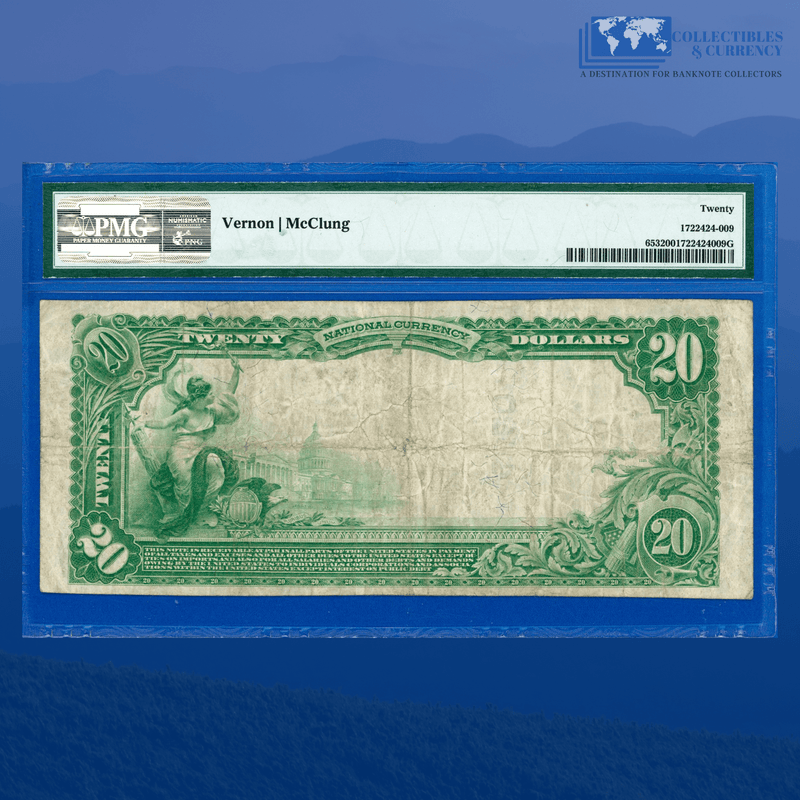 1902 Plain Back $20 The Joliet National Bank Illinois , Charter