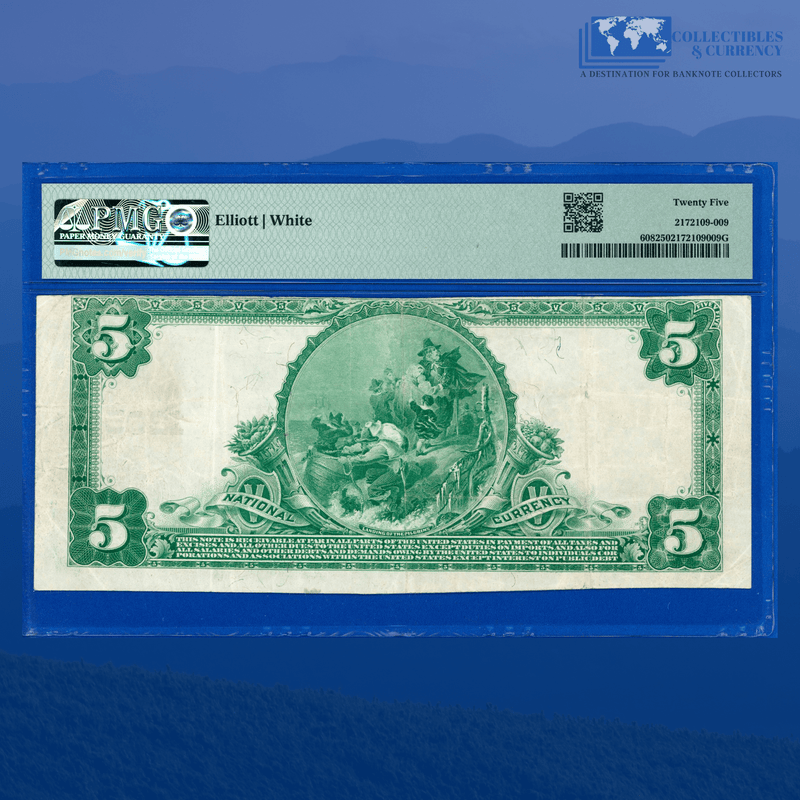 1902 Plain Back $5 The Placerville National Bank California , Charter