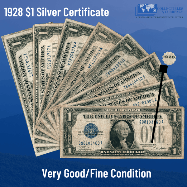 1928 $1 One Dollar Silver Certificate 