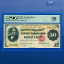 Fr.1193 1882 $50 Fifty Dollars Gold Certificate, PMG 25