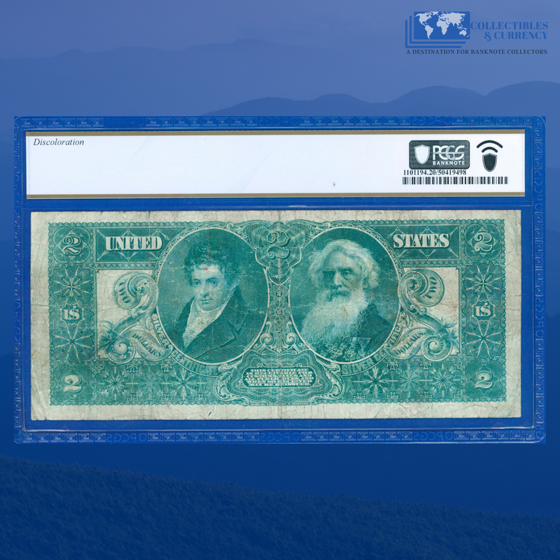 Fr.247 1896 $2 Two Dollars Silver Certificate "EDUCATIONAL NOTE", PCGS 20 Comment