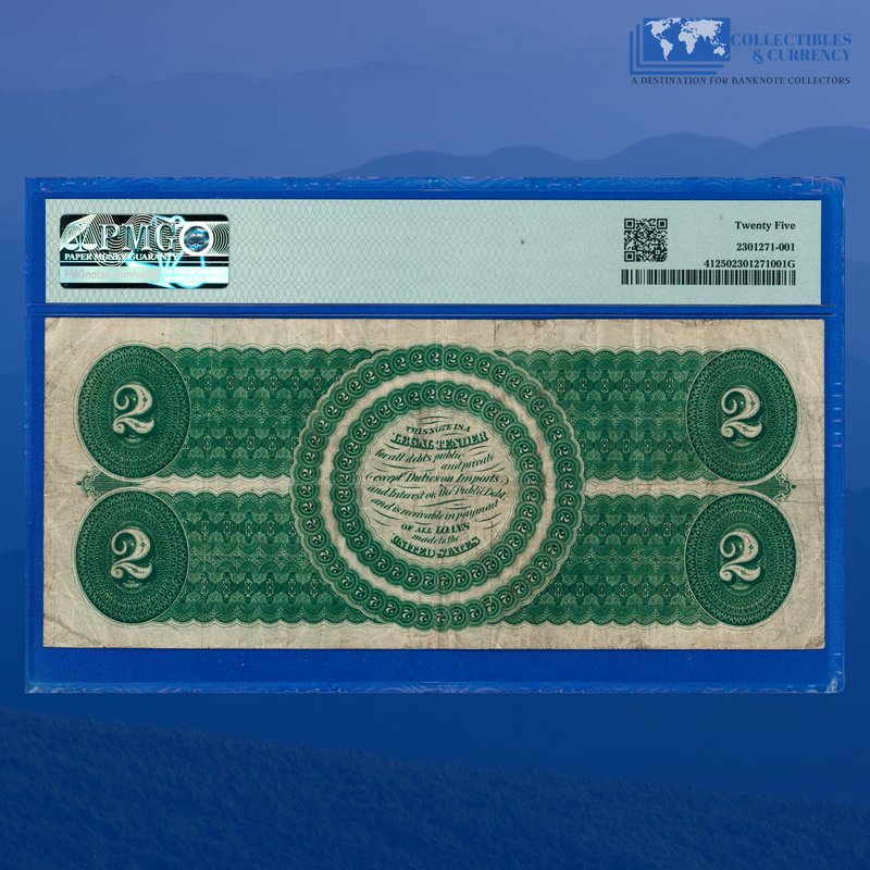 Fr.41 1862 $2 Two Dollars Legal Tender Note, PMG 25